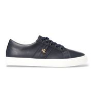 lauren ralph lauren para mujer 802849533001 zapatillas janson ii de piel de napa marino 41 plano cordones casual
