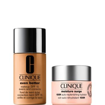Clinique Even Better Vitamin Makeup Foundation & Moisture Surge 100H Hydrator Moisturiser Bundle (Various Shades) - WN 100 DEEP HONEY