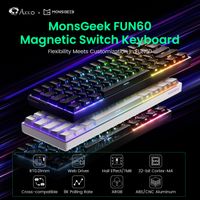 teclado mecanico akko monsgeek fun60 pro he con interruptores magneticos teclado para juegos al 60 respuesta rapida de 001 mm 8k cableado personalizable