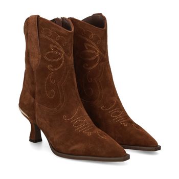 Alma En Pena Botines Con Tacón Mujer - Marrón Talla 38