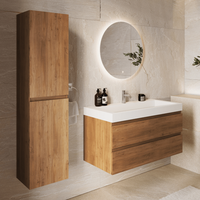 mueble de bano azuro 100 cm - roble calido lomazoo