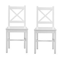 pack de 2 sillas de cocina valery blanca