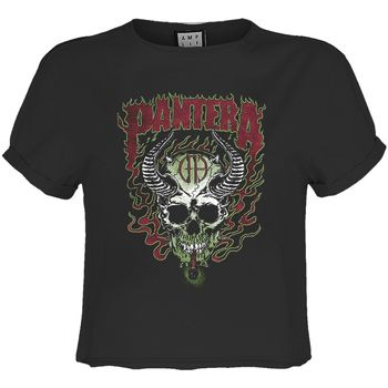Amplified Clothing Camiseta manga larga Fire Skull para mujer