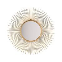 espejo de pared dorado 80 cm bano entrada sala de estar estilo moderno cilly