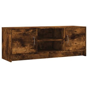 Mueble Tv | Mueble De Salón | Armario Tv Madera De Ingeniería Roble Ahumado 102x30x37,5 Cm