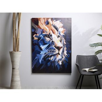 Lienzo  Leon Fondo Negro 50% Oleo 100x140 Cms. 100x3x140 Cms
