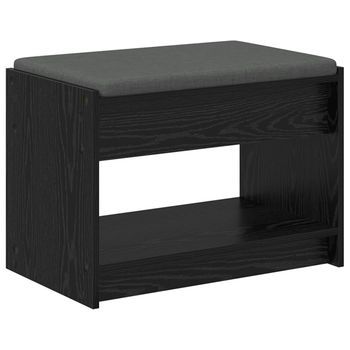 Banco De Entrada Roble Negro 63 X 38 X 45 Cm Vidaxl
