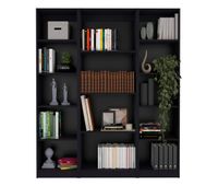 hidra elegance combo set de tres bibliotecas con diseno minimalista gran estilo y espacios abiertos para exhibicion
