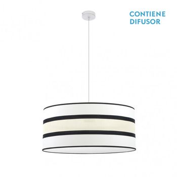 FABRILAMP Colgante con pantalla modelo Karla 3 luces Blanco/beis