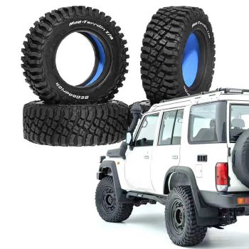 4 piezas/set neumáticos de escalada de simulación de 1.9 pulgadas para coche RC 1/10 1/12 D90 RC4WD MJX W273