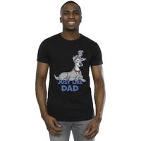 disney camiseta lady and the tramp just like dad para hombre