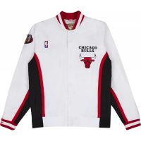chaqueta chicago bulls nba finals 1998-99 authentic warm up - mitchell and ness white
