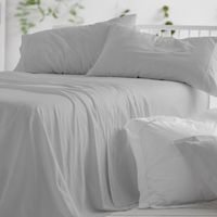 juego de sabanas 100 algodon 150 x 190200 cm - gris - burrito blanco