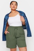 yours bermudas caqui textura rugosa mujer curvy y tallas grandes yours