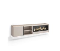 mueble tv montecorto-01 suspendido con chimenea y led