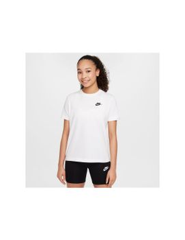 Camiseta Nike Sportswear (Extended Size) Infantil Blanco