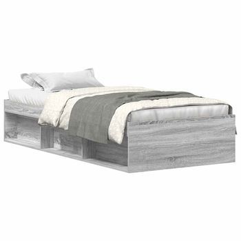 Estructura De Cama Gris Sonoma 90x200 Cm