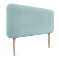 dhome cabecero tapizado en pana con patas redondeado para pared acusticos cabeceros absorbentes cabezal cama dormitorio verde agua 105cm