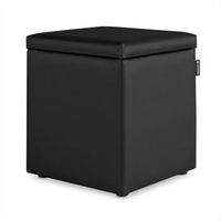 puff cubo arcon polipiel negro 1 unidad