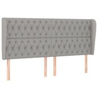 cabecero con orejas de tela gris claro 183x23x118128 cm vidaxl