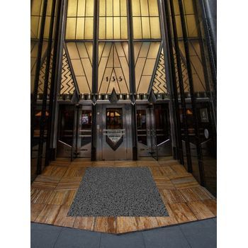 Felpudo De Rizos Pvc Vinílico Gran Resistencia Y Calidad Perfecto Para Entradas Y Recepciones 1,22 X 6 M (gris Con Base)jardin202