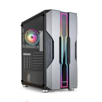 caja gaming tooq nightcity tqgcc103-b argb atxmidi tower negro plata acerovidrio templado