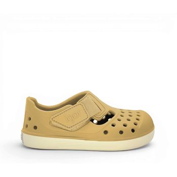 Pisamonas Zapatos Cangrejeras Zueco Barefoot Malibu Suela Crema para niña
