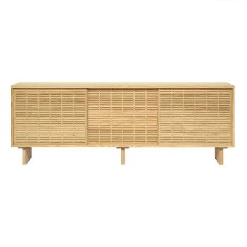 Aparador de 3 puertas en madera maciza natural 180 cm Sin barnizar