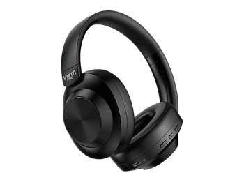 Auriculares inalámbricos - Vieta Pro Way 5, Circumaurales, Cancelación activa de ruido ANC, Bluetooth, Plegable, Negro
