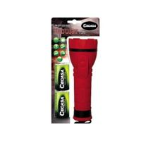 cegasa profesional linterna de 7 led - cuerpo de goma antideslizante - resistente a golpes y humedad - funciona con 2 pilas lr20 incluidas