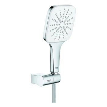 Conjunto De Ducha Con Soporte Grohe Rainshower Smartactive 130 Cube 3 Chorros, White, 26588ls0