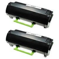 compatible multipack lexmark mx611dhe printer toner cartridges 2 pack -60f2h00