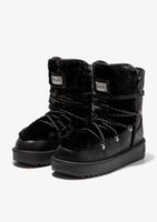 botas con forro calido nordic trk fur black - negro