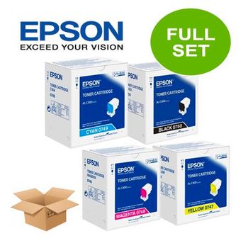 Epson S050747/S050750 Full Set Original Toners (4 Pack)
