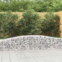 cestas de gaviones 3 piezas  gavion para piedras  gavion decorativo forma de arco hierro 400x50x4060 cm cfw132299