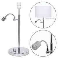 base para sobremesa melton con brazo de lectura 1xe271x1w led alregxd20cm cromo