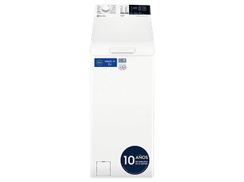 Lavadora carga superior - ELECTROLUX EN6T4722NF, 7 kg, 1200 rpm, 14 programas, SensiCare, Blanco