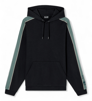 EA7 para hombre. 7M001508_AF12660 Sudadera Logo Series negro (L), Casual, Deportivo, Sportswear, Multideporte, Poliéster, Manga larga