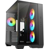 caja pc sharkoon steel shark atx torre midi vidrio templado rgb