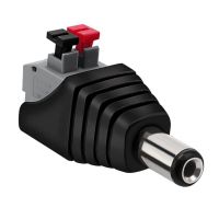 conector dc macho goobay 76748 55 x 21 mm terminal block 2-pin negro alta compatibilidad