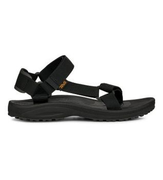 Teva para hombre. 1017419 Sandalia Winsted Negro (41.5), Tela, Plano, Casual, Beachwear
