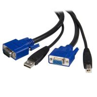 cable kvm startechcom 18 m vga usb 2 en 1
