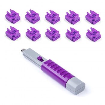 Smart Keeper Pack 10 Bloqueos para Puertos RJ45 + Llave de Seguridad Lila