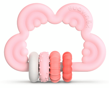 Suavinex Mordedor Didáctico Silicona Nube Rosa +6m
