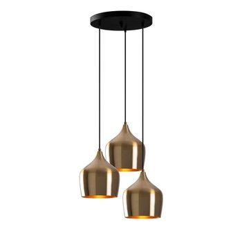 Lámpara De Techo Dodo-6277 Oro Cobrizo Metal 46x46x124 Cm