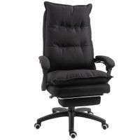vinsetto silla de oficina con masaje silla ergonomica con altura ajustable respaldo reclinable reposapies integrado y control remoto   aosom espana