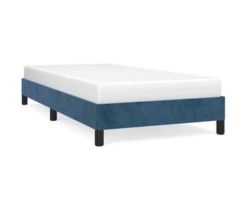Estructura de cama de terciopelo azul 90x190 cm