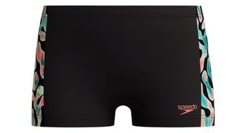 Banador speedo negro naranja nino