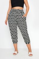 yours bombachos capri negros geometrico mujer curvy y tallas grandes yours