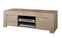 mueble tv en melamina roble oscuro